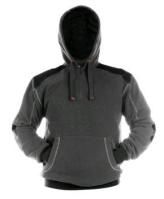 Sweatshirt hoodie versterkt grijs/zwart Indy